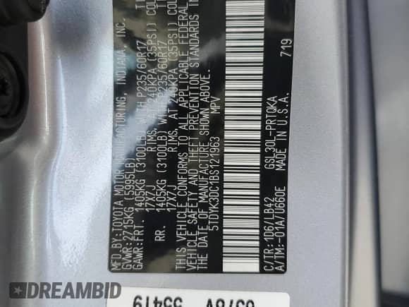 2011 Toyota Sienna XLE AAS with VIN 5TDYK3DC1BS121963, listed as a Copart auction lot 44811214 with 126,271 mi miles and Clean title. Bid and sale history available at DreamBid. Image 13.