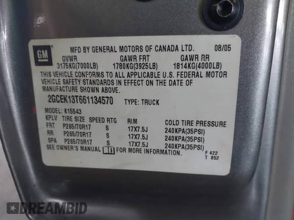 2006 Chevrolet Silverado 1500 LT3 z VIN 2GCEK13T661134570, wystawiony jako IAAI lot #43357401 z przebiegiem 238 723 mil mil oraz . Historia ofert i sprzedaży dostępna na DreamBid. Obrazek 9.