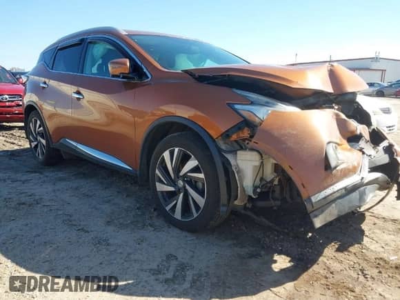 2015 Nissan Murano SL с VIN 5N1AZ2MGXFN289117, выставлен на аукционе IAAI как лот 41472108 с пробегом 122 005 миль миль и . История ставок и продаж доступна на DreamBid. Изображение 1.