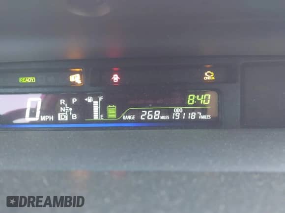 2013 Toyota Prius Two with VIN JTDZN3EU5D3269783, listed as a IAAI auction lot 43481600 with 191,187 mi miles and . Bid and sale history available at DreamBid. Image 7.