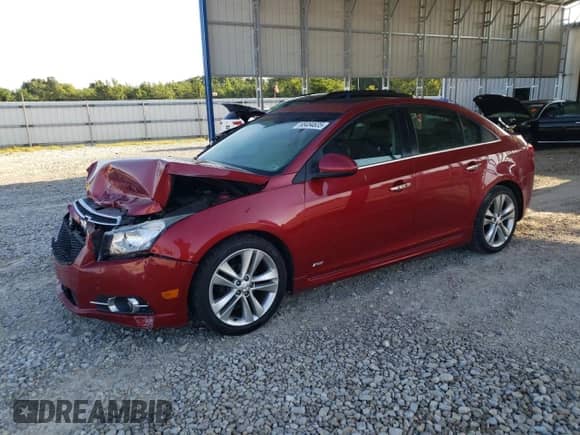2012 Chevrolet Cruze LTZ with VIN 1G1PH5SCXC7244528, listed as a Copart auction lot 68454635 with 120,410 mi miles and Salvage title. Bid and sale history available at DreamBid. Image 1.