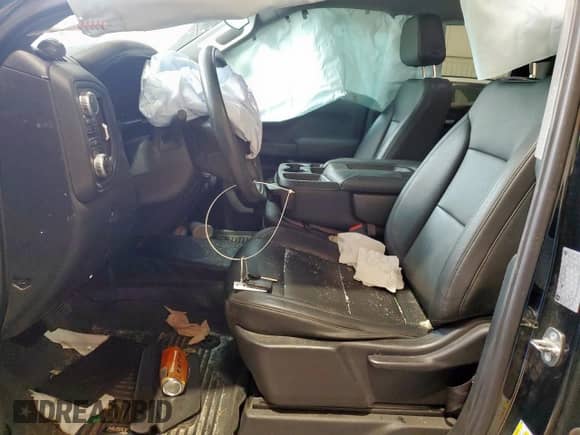 2019 GMC Sierra 1500 with VIN 1GTR9AEF2KZ382899, listed as a Copart auction lot 58992175 with 97,250 mi miles and Salvage title. Bid and sale history available at DreamBid. Image 7.