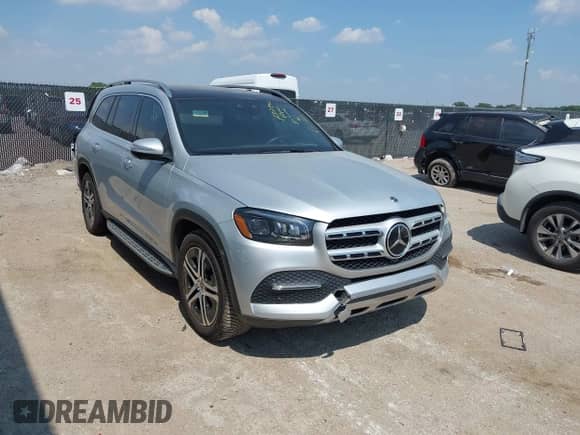 2021 Mercedes-Benz GLS 450 with VIN 4JGFF5KE7MA420641, listed as a IAAI auction lot 43226943 with 96,696 mi miles and . Bid and sale history available at DreamBid. Image 1.