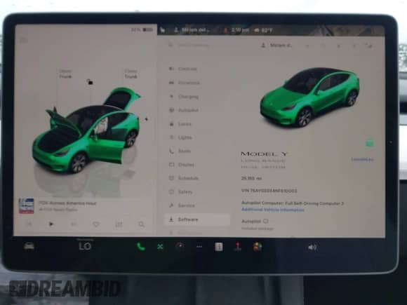 2022 Tesla Model Y Long Range z VIN 7SAYGDEE4NF510003, wystawiony jako IAAI lot #43185983 z przebiegiem 25 165 mil mil oraz . Historia ofert i sprzedaży dostępna na DreamBid. Obrazek 7.