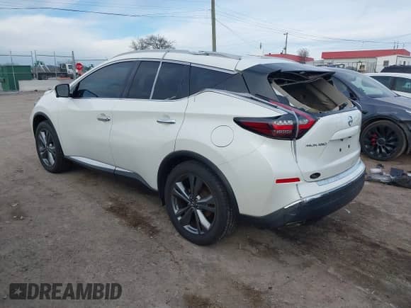 2019 Nissan Murano Platinum z VIN 5N1AZ2MS4KN108446, wystawiony jako IAAI lot #41663806 z przebiegiem 94 967 mil mil oraz . Historia ofert i sprzedaży dostępna na DreamBid. Obrazek 3.