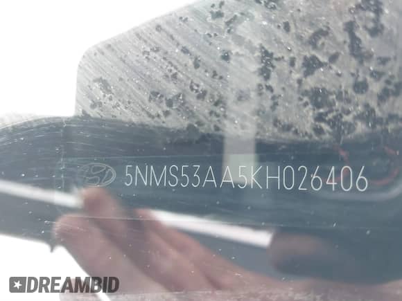 2019 Hyundai Santa Fe Ultimate с VIN 5NMS53AA5KH026406, выставлен на аукционе IAAI как лот 41876683 с пробегом 195 407 миль миль и . История ставок и продаж доступна на DreamBid. Изображение 9.