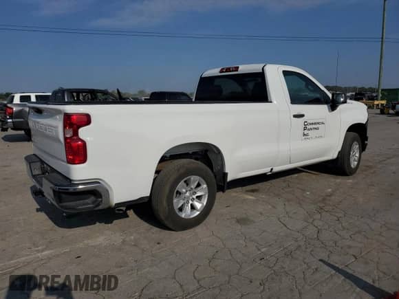2024 Chevrolet Silverado 1500 Work Truck z VIN 3GCNAAEK7RG162669, wystawiony jako Copart lot #80758215 z przebiegiem 39 940 mil mil oraz Szkoda całkowita • Salvage title. Historia ofert i sprzedaży dostępna na DreamBid. Obrazek 3.