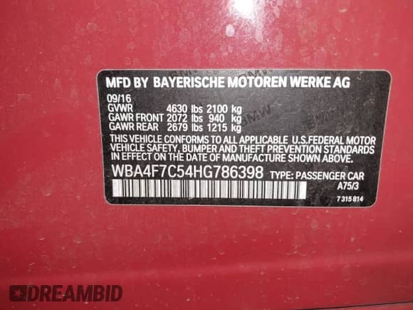 2017 BMW 4 Series 430i с VIN WBA4F7C54HG786398, выставлен на аукционе IAAI как лот 43263900 с пробегом 96 733 миль миль и . История ставок и продаж доступна на DreamBid. Изображение 9.