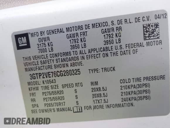 2012 GMC Sierra 1500 SLE с VIN 3GTP2VE76CG280325, выставлен на аукционе IAAI как лот 43393289 с пробегом 202 459 миль миль и . История ставок и продаж доступна на DreamBid. Изображение 9.