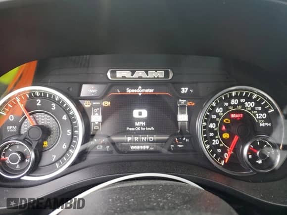 2024 Ram 1500 Big Horn with VIN 1C6RRFBG5RN156763, listed as a Copart auction lot 50502885 with 8,329 mi miles and Salvage title. Bid and sale history available at DreamBid. Image 9.