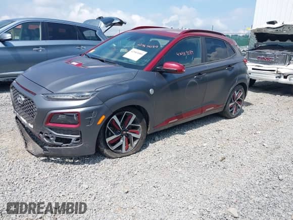 2019 Hyundai Kona Ultimate with VIN KM8K53A57KU305248, listed as a IAAI auction lot 42983089 with 58,329 mi miles and . Bid and sale history available at DreamBid. Image 2.