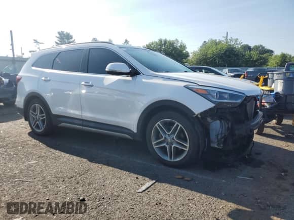 2017 Hyundai Santa Fe Limited Ultimate with VIN KM8SRDHFXHU255088, listed as a Copart auction lot 66203135 with 74,287 mi miles and Salvage title. Bid and sale history available at DreamBid. Image 4.