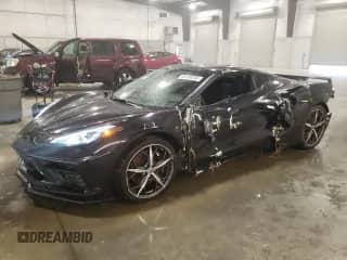 2021 Chevrolet Corvette 3LT with VIN 1G1YC3D45M5116742, listed as a Copart auction lot 65124035 with 5,377 mi miles and Salvage title. Bid and sale history available at DreamBid. Image 1.