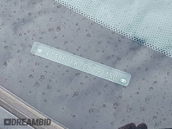 2014 Toyota Camry L z VIN 4T1BF1FK7EU792150, wystawiony jako IAAI lot #43342944 z przebiegiem 189 295 mil mil oraz . Historia ofert i sprzedaży dostępna na DreamBid. Obrazek 17.