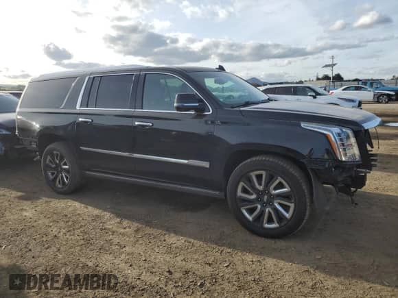 2015 Cadillac Escalade with VIN 1GYS3UKJ6FR702979, listed as a Copart auction lot 47645315 with 80,531 mi miles and Salvage title. Bid and sale history available at DreamBid. Image 4.