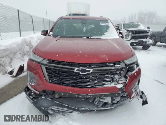 2022 Chevrolet Traverse Premier with VIN 1GNEVKKW9NJ138455, listed as a Copart auction lot 46489125 with Not provided miles and Salvage title. Bid and sale history available at DreamBid. Image 5.