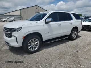 2021 Chevrolet Tahoe Premier with VIN 1GNSKSKD3MR262148, listed as a Copart auction lot 59203575 with 131,067 mi miles and Salvage title. Bid and sale history available at DreamBid. Image 1.