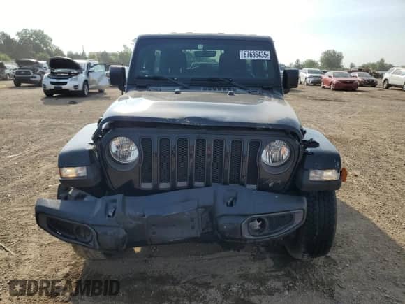 2021 Jeep Wrangler Unlimited Willys Sport with VIN 1C4HJXDG3MW590763, listed as a Copart auction lot 67635435 with 42,844 mi miles and Salvage title. Bid and sale history available at DreamBid. Image 5.