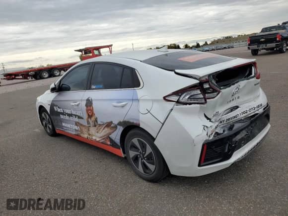 2019 Hyundai Ioniq SEL z VIN KMHC75LC9KU120799, wystawiony jako Copart lot #82252105 z przebiegiem 98 292 mil mil oraz Szkoda całkowita • Salvage title. Historia ofert i sprzedaży dostępna na DreamBid. Obrazek 2.