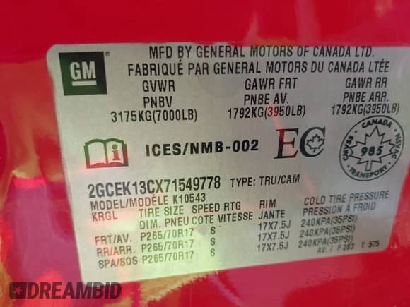 2007 Chevrolet Silverado 1500 LS с VIN 2GCEK13CX71549778, выставлен на аукционе IAAI как лот 41707503 с пробегом 223 349 миль миль и . История ставок и продаж доступна на DreamBid. Изображение 9.