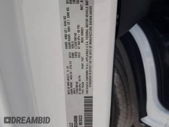 2025 Ram ProMaster Cargo Tradesman с VIN 3C6MRVHG2SE548086, выставлен на аукционе Copart как лот 71292985 с пробегом 671 миль миль и Чистый • Clean title. История ставок и продаж доступна на DreamBid. Изображение 13.