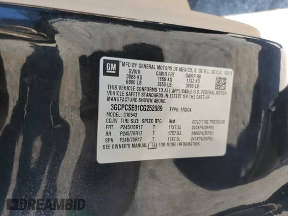 2012 Chevrolet Silverado 1500 LT с VIN 3GCPCSE01CG252589, выставлен на аукционе Copart как лот 85492995 с пробегом 151 355 миль миль и Списание • Salvage title. История ставок и продаж доступна на DreamBid. Изображение 13.