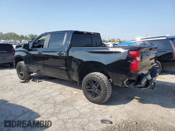 2021 Chevrolet Silverado 1500 LT Trail Boss with VIN 3GCPYFEL7MG218869, listed as a Copart auction lot 80204525 with 38,569 mi miles and Salvage title. Bid and sale history available at DreamBid. Image 2.