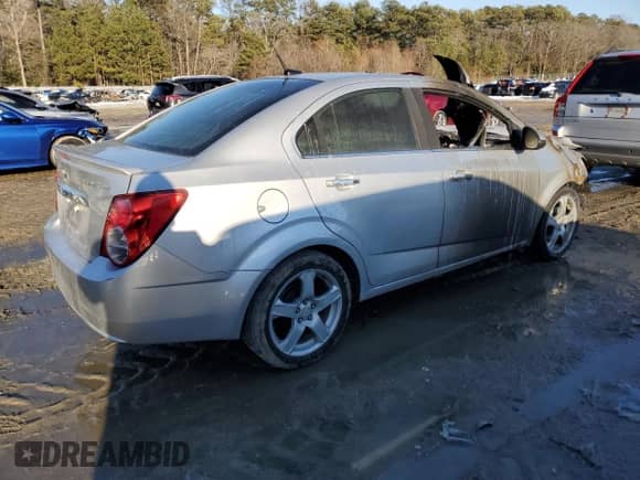 2013 Chevrolet Sonic LTZ with VIN 1G1JE5SH1D4107068, listed as a Copart auction lot 53429765 with Not provided miles and Non repairable. Bid and sale history available at DreamBid. Image 3.