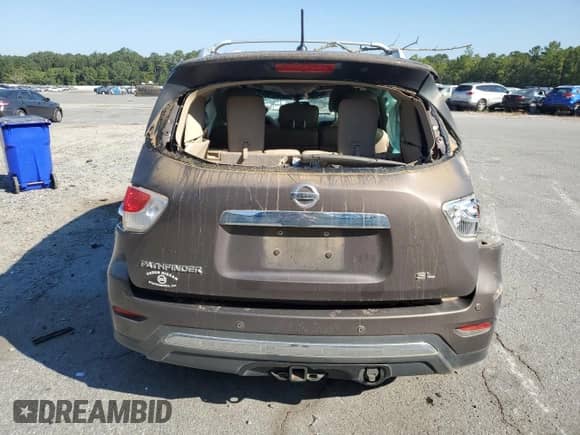 2015 Nissan Pathfinder SL with VIN 5N1AR2MN4FC604536, listed as a Copart auction lot 80503345 with 56,271 mi miles and Salvage title. Bid and sale history available at DreamBid. Image 6.