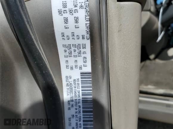 2002 Jeep Grand Cherokee с VIN 1J4GX38S82C178199, выставлен на аукционе Copart как лот 48996515 с пробегом 299 780 миль миль и Списание • Salvage title. История ставок и продаж доступна на DreamBid. Изображение 13.