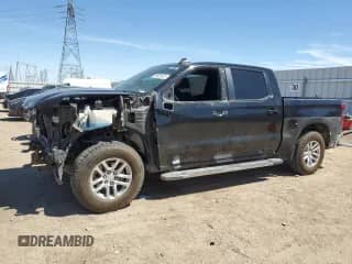 2021 Chevrolet Silverado 1500 LT with VIN 1GCUYDED6MZ404774, listed as a Copart auction lot 69630425 with 90,106 mi miles and Salvage title. Bid and sale history available at DreamBid. Image 1.
