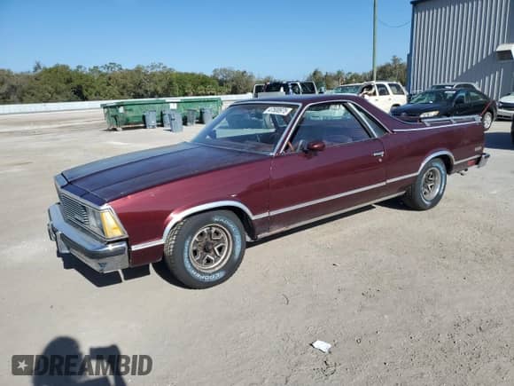 1981 Chevrolet El Camino with VIN CCW80HXBD435572, listed as a Copart auction lot 47500975 with 91,861 mi miles and Salvage title. Bid and sale history available at DreamBid. Image 1.
