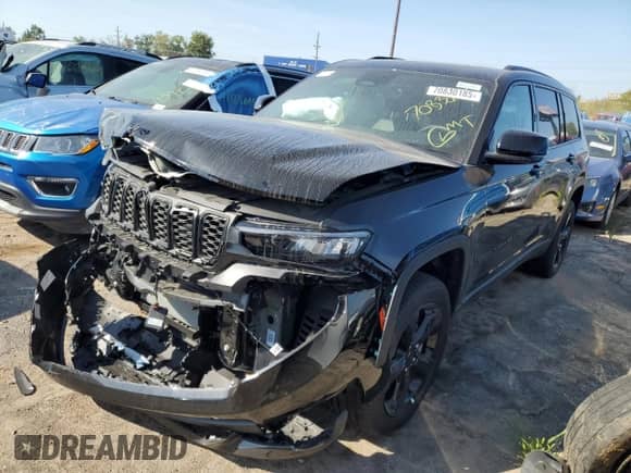 2025 Jeep Grand Cherokee Limited с VIN 1C4RJKBG8S8702033, выставлен на аукционе Copart как лот 70830185 с пробегом 757 миль миль и Чистый • Clean title. История ставок и продаж доступна на DreamBid. Изображение 1.
