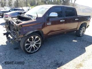 2014 Toyota Tundra 1794 Edition with VIN 5TFGY5F12EX173215, listed as a Copart auction lot 47045235 with 126,835 mi miles and Salvage title. Bid and sale history available at DreamBid. Image 1.