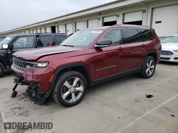 2021 Jeep Grand Cherokee Limited with VIN 1C4RJKBG5M8139137, listed as a Copart auction lot 61008875 with 38,307 mi miles and Salvage title. Bid and sale history available at DreamBid. Image 1.