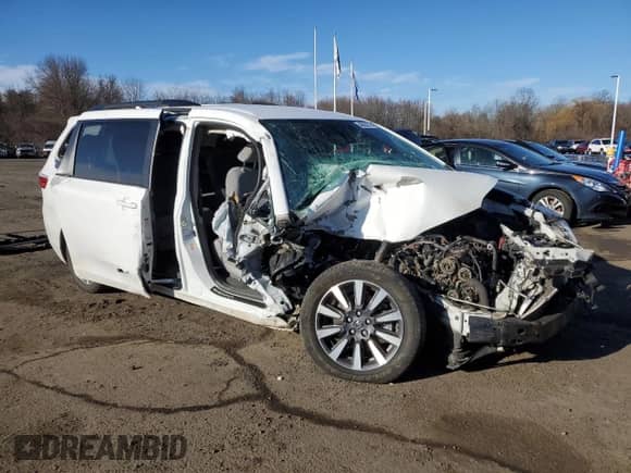 2019 Toyota Sienna LE with VIN 5TDJZ3DC9KS220186, listed as a Copart auction lot 48353315 with 196,662 mi miles and Salvage title. Bid and sale history available at DreamBid. Image 4.