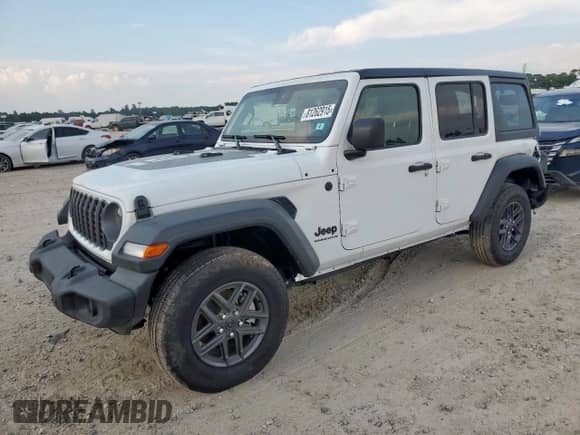 2025 Jeep Wrangler Sport S с VIN 1C4PJXDN4SW540350, выставлен на аукционе Copart как лот 81262915 с пробегом 1 309 миль миль и Списание • Salvage title. История ставок и продаж доступна на DreamBid. Изображение 1.