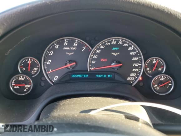 2008 Chevrolet Corvette with VIN 1G1YY26W985134306, listed as a Copart auction lot 73752444 with 94,218 mi miles and Salvage title. Bid and sale history available at DreamBid. Image 9.