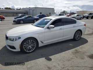 2018 BMW 5 Series 530e with VIN WBAJA9C59JB033045, listed as a Copart auction lot 71889755 with 108,472 mi miles and Salvage title. Bid and sale history available at DreamBid. Image 1.