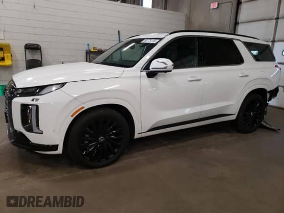 2024 Hyundai Palisade Calligraphy с VIN KM8R7DGE4RU681440, выставлен на аукционе Copart как лот 66773114 с пробегом 12 106 миль миль и Списание • Salvage title. История ставок и продаж доступна на DreamBid. Изображение 1.