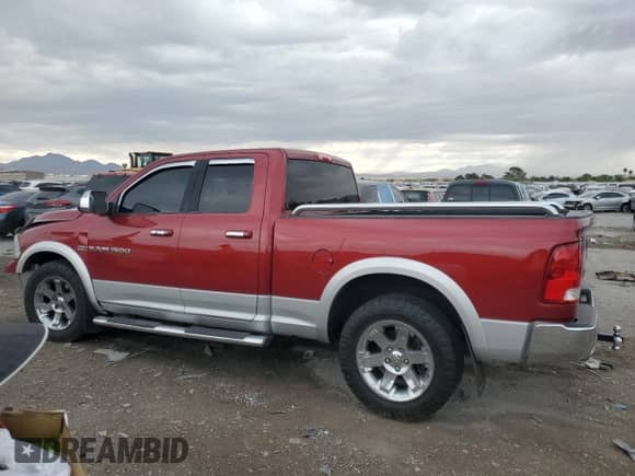 2012 Ram 1500 Laramie with VIN 1C6RD7JT9CS190989, listed as a Copart auction lot 55823795 with 131,070 mi miles and Salvage title. Bid and sale history available at DreamBid. Image 2.