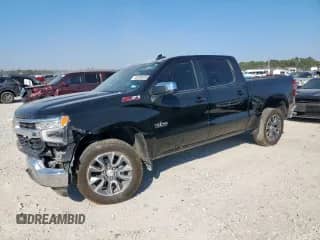 2025 Chevrolet Silverado 1500 with VIN 3GCUKDE87SG161073, listed as a Copart auction lot 85558495 with 17,841 mi miles and Salvage title. Bid and sale history available at DreamBid. Image 1.
