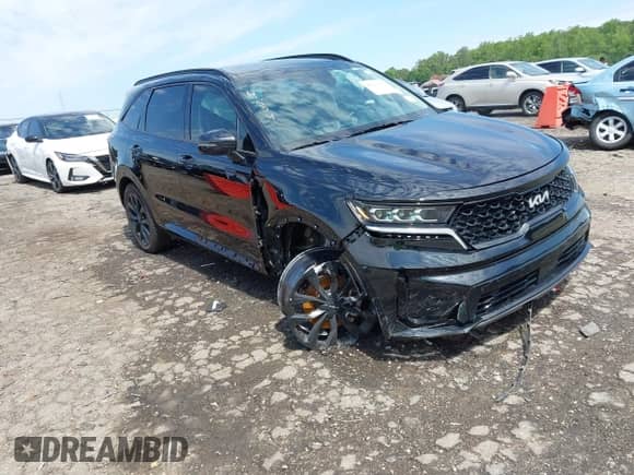 2023 Kia Sorento SX with VIN 5XYRK4LF4PG174554, listed as a IAAI auction lot 42319577 with 72,113 mi miles and . Bid and sale history available at DreamBid. Image 1.
