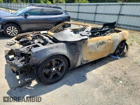 2012 Chevrolet Camaro with VIN 2G1FS3DW2C9186163, listed as a Copart auction lot 64607555 with Not provided miles and Non repairable. Bid and sale history available at DreamBid. Image 1.