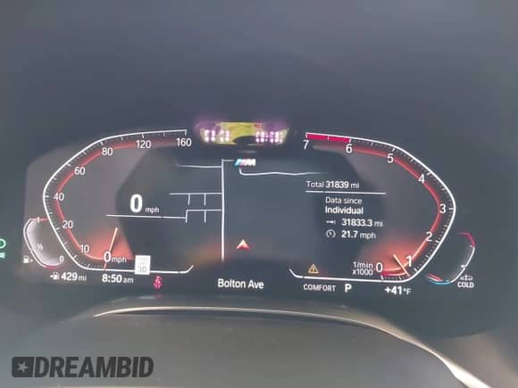2022 BMW 7 Series 750i xDrive with VIN WBA7U2C02NCG79415, listed as a IAAI auction lot 41394743 with 31,839 mi miles and . Bid and sale history available at DreamBid. Image 7.