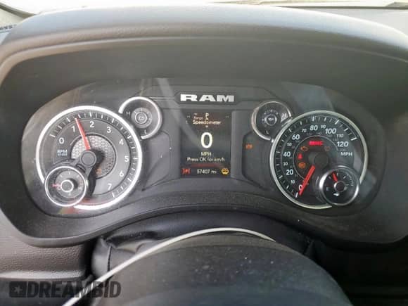 2023 Ram 1500 Lone Star with VIN 1C6SRFFT1PN692860, listed as a Copart auction lot 67404305 with 57,407 mi miles and Salvage title. Bid and sale history available at DreamBid. Image 9.