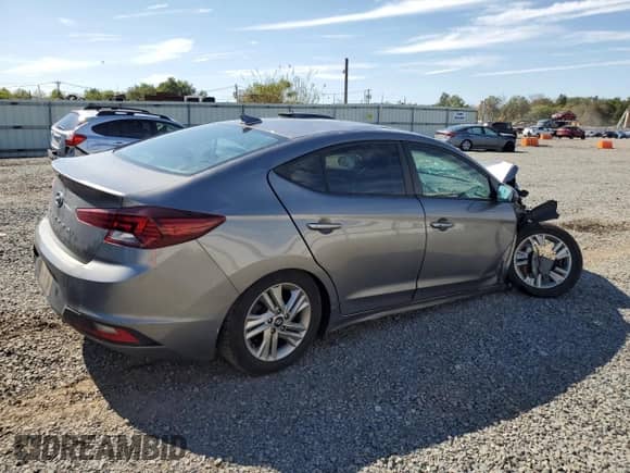 2020 Hyundai Elantra Value Edition with VIN 5NPD84LF5LH531123, listed as a Copart auction lot 80448095 with 93,427 mi miles and Salvage title. Bid and sale history available at DreamBid. Image 3.