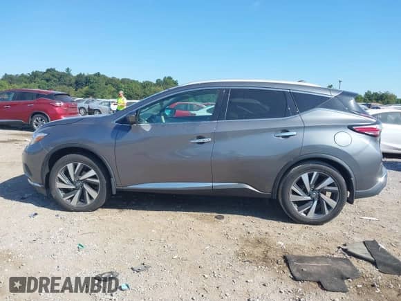 2016 Nissan Murano Platinum with VIN 5N1AZ2MH6GN161726, listed as a IAAI auction lot 43136004 with 59,528 mi miles and . Bid and sale history available at DreamBid. Image 14.