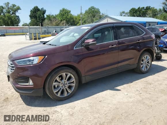 2019 Ford Edge Titanium with VIN 2FMPK3K90KBB36583, listed as a Copart auction lot 64875295 with 114,690 mi miles and Salvage title. Bid and sale history available at DreamBid. Image 1.