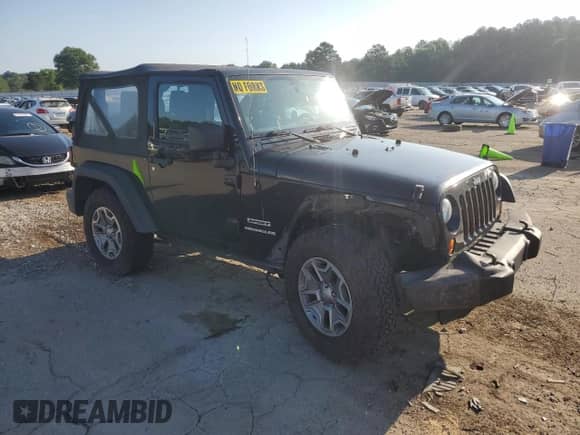 2013 Jeep Wrangler Sport with VIN 1C4AJWAG7DL655003, listed as a Copart auction lot 61839615 with 66,539 mi miles and Salvage title. Bid and sale history available at DreamBid. Image 4.